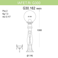 G30.162.000.BZE27 Уличный светильник Fumagalli Iafaet.R/G300