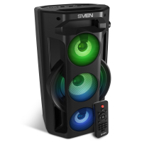 Колонка портативная SVEN PS-680, 2.0, 65 Вт, Bluetooth, FM, USB, microSD, черный, SV-020187 (263167)
