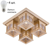 Потолочный светильник с лампочками Velante 513-717-04+Lamps E27 P45