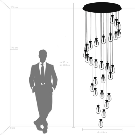 Каскадная люстра Colore Lightstar 805289 