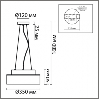 Светильник подвесной Lumion Moderni Basalto 6598/3C