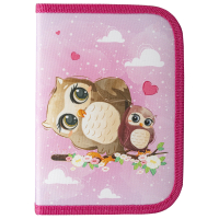 Пенал ПИФАГОР, 1 отделение, полиэстер, 19х13 см, "Cute owls", 271011 (271011)
