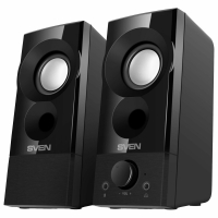 Колонки компьютерные SVEN 357, 2.0, 6 Вт, питание USB, черные, SV-018191 (263169)