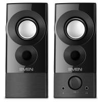 Колонки компьютерные SVEN 357, 2.0, 6 Вт, питание USB, черные, SV-018191 (263169)