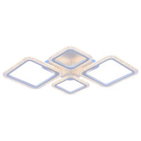 Светодиодная диммируемая люстра с ПДУ Profit Light 8015/2+2 WHT 88W+12W RGB