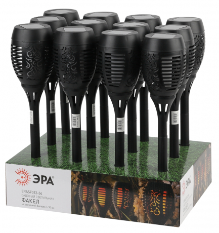 Садовый светильник Факел на солнечной батарее Эра ERASF012-34 (Б0044242)