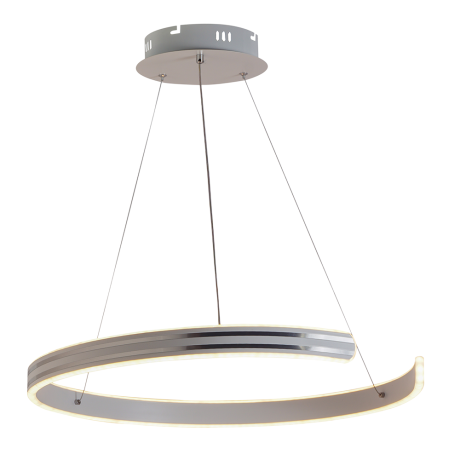 Подвесная диммируемая люстра с пультом ДУ Profit Light 6039/1 WHT+CHR 120W 