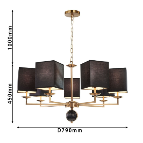 Подвесная люстра с лампочками Favourite Diva 2822-7P+Lamps E14 Свеча 