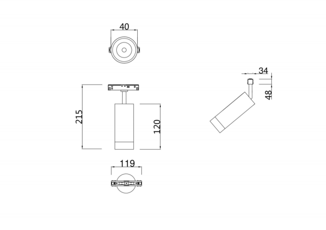 Светильник на штанге Maytoni Technical Focus LED TR019-2-7W4K-W