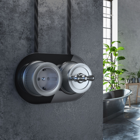 Рамка на 2 поста (Черный) Werkel W0025108