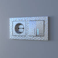 Рамка на 2 поста (серебряный) Hammer Werkel W0022406