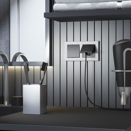 Рамка на 2 поста (серебряный) Hammer Werkel W0022406