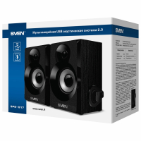 Колонки компьютерные SVEN SPS-517, 2.0, 6 Вт, питание USB, черные, SV-016180 (263170)
