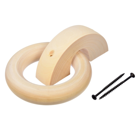 Нарушена упаковка! <296651> Ручка дверная кольцо, липа, 115мм ''Банные штучки'' 30042