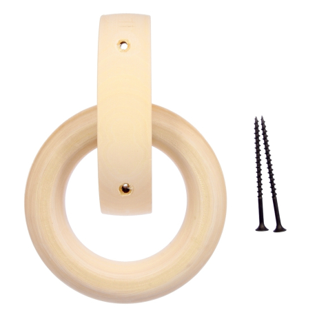 Нарушена упаковка! <296651> Ручка дверная кольцо, липа, 115мм ''Банные штучки'' 30042