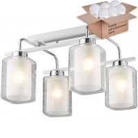 Потолочная светильник с лампочками Velante 278-107-04+Lamps E27 P45