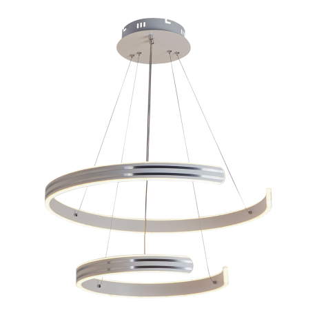 Подвесная диммируемая люстра с пультом ДУ Profit Light 6039/2 WHT+CHR 192W 