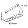 Трековый светильник 11W 4000К для магнитного шинопровода Maytoni Track lamps TR014-2-10W4K-B 