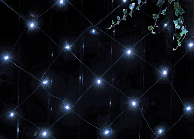 Гирлянда на солнечной батарее холодный свет 2м*1,35м Эра ERASS024-15