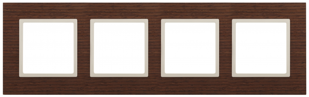 Рамка 4-постовая ЭРА Elegance 14-5304-09 Б0034586