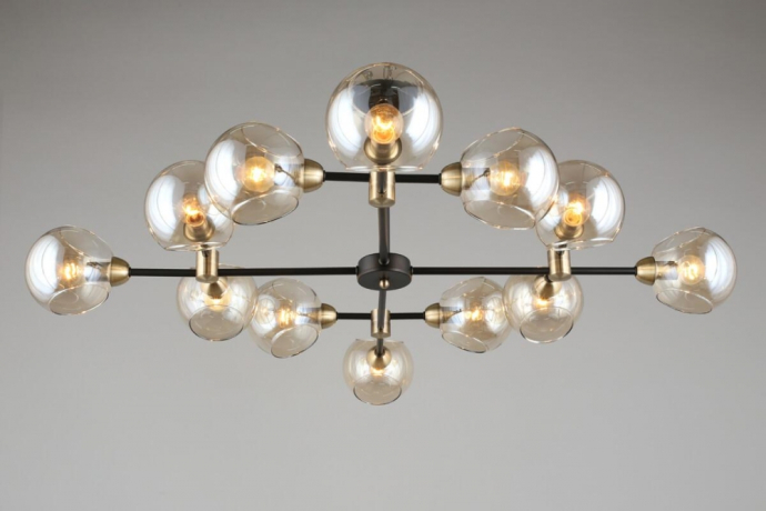 Люстра на штанге с лампочками Omnilux OML-94207-12+Lamps 