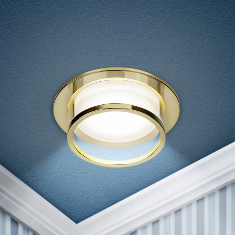 Встраиваемый светильник декоративный ЭРА DK99 GD MR16 GU5.3 золото Б0058395 