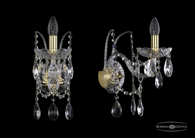 1411B/1/195/XL/G Бра Bohemia Ivele Crystal 