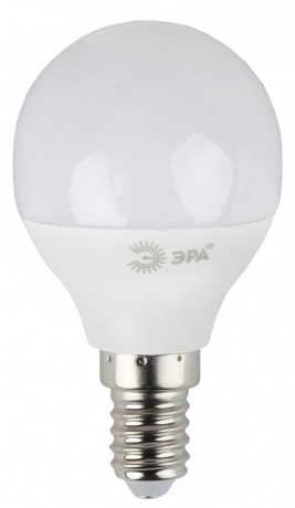 Лампа светодиодная ЭРА E14 7W 2700K матовая LED P45-7W-827-E14 Б0020548 