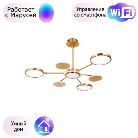 Потолочная люстра Arte Lamp Sienna с поддержкой Маруся A1363PL-6PB-М 