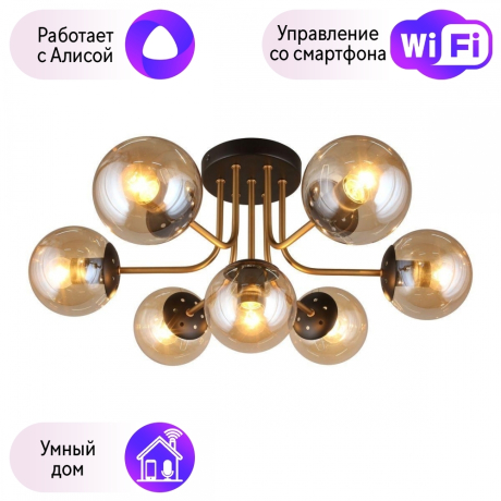 Люстра с поддержкой Алисы потолочная APLOYT APL.906.07.07-A 