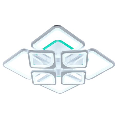 Светодиодная диммируемая люстра с ПДУ Profit Light 8057/4+4 WHT A 224W+10W RGB 