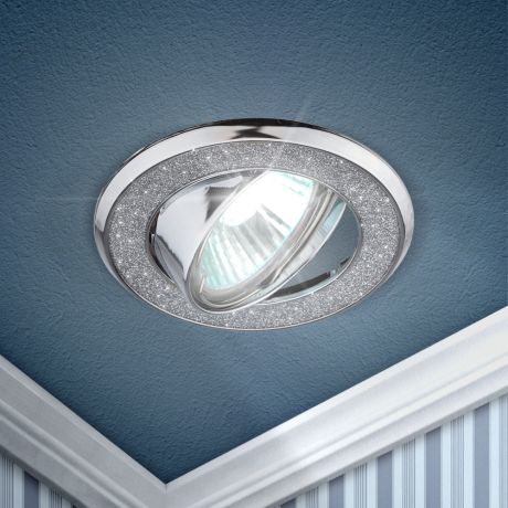 Нарушена упаковка! <173353> Точечный встраиваемый поворотный светильник Эра DK18 CH/SH SL C0043759