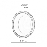 7778/DLN COLOR SN 112 Светильник пластик/белый/розовый LED 48Вт 3000/4000/6000К D400 IP43 CCT PORTMAN SONEX