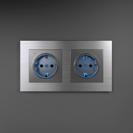 Рамка на 2 поста (алюминий) Werkel W0021706