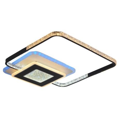 Светодиодная диммируемая люстра с ПДУ Profit Light 8293 WHT+BLK 92W+10W RGB 