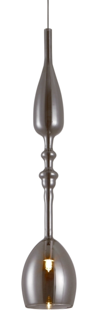 Светильник подвесной с Led лампочками в комплекте CRYSTAL LUX LUX NEW SP1 C SMOKE+Lamps