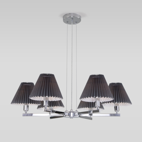 Подвесная люстра Peony Eurosvet 60136/6 хром/графит 