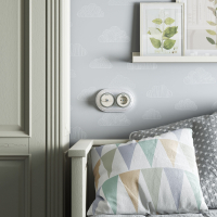 Выключатель на 4 положения двухклавишный (слоновая кость матовый/хром) Vintage Werkel W5822055