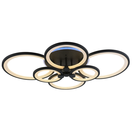 Нарушена упаковка!  <373553> Светодиодная диммируемая люстра с ПДУ Profit Light 8077/6 GRP 168W+8W RGB