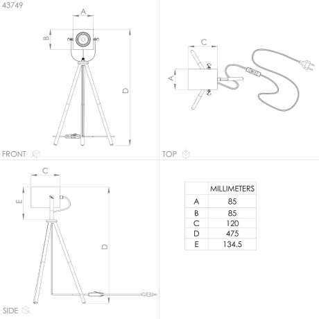Настольная лампа Eglo Ayles 43749 