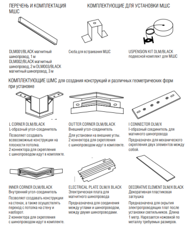 Декоративная плата для магнитного шинопровода Magic Track Donolux Short Plate DLM/X Black 