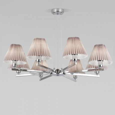 Подвесная люстра Eurosvet Peony 60136/8 хром/серый 