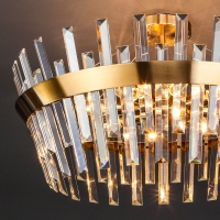 Потолочная люстра Eurosvet Steccato 10111/8 золотая бронза/прозрачный хрусталь Strotskis (a047843)