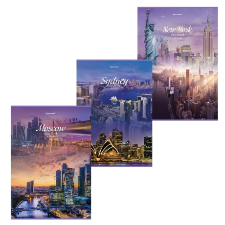 Нарушена упаковка!  <319638> Тетрадь А4, 80 л., BRAUBERG ЭКО, скоба, клетка, обложка картон, "City",  () 404045