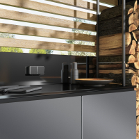 Выключатель одноклавишный влагозащищенный Gallant (черный/хром) Werkel W5010235