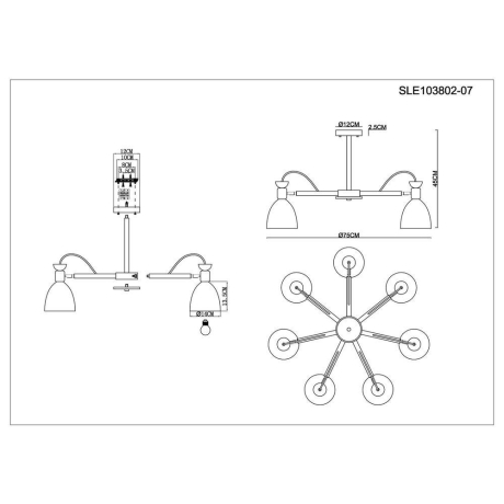 Люстра на штанге Balcamo Evoluce SLE103802-07 