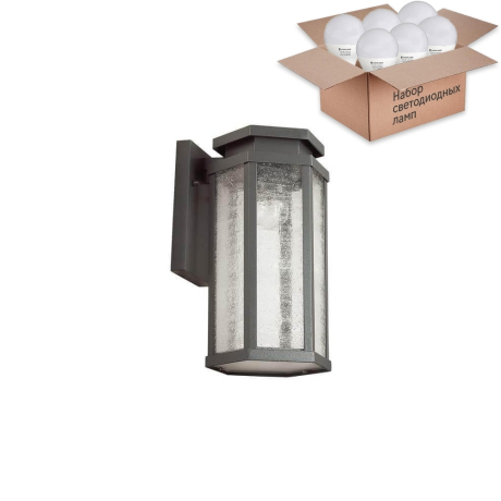 Уличный настенный светильник Odeon Light Gino с лампочкой 4048/1W+Lamps E27 P45
