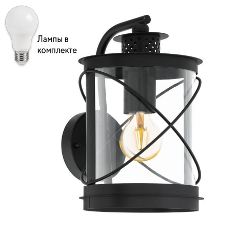 Уличный настенный светильник с лампочкой Eglo 94843+Lamps
