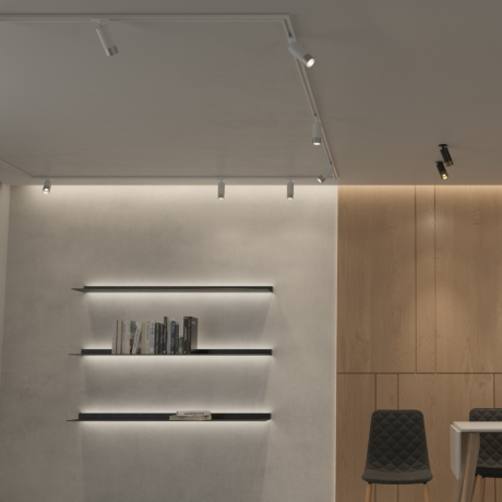 Однофазный светильник для шинопровода со светодиодной лампочкой GU10, комплект от Lustrof. №369533-647294 