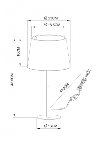 Настольная лампа Arte lamp Connor A2102LT-1WH 
